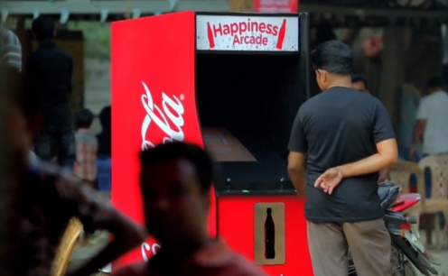 M&aacute;quina de fliperama ativada por garrafas 