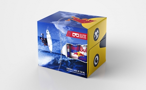 Redbull lan&ccedil;a embalagem que vira &oacute;culos de realidade virtual