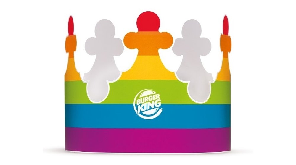 Burger King distribuir&aacute; coroas coloridas para apoiar orgulho LGBT