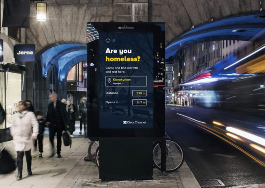 Moradores de rua da Su&eacute;cia podem encontrar abrigo atrav&eacute;s de an&uacute;ncios